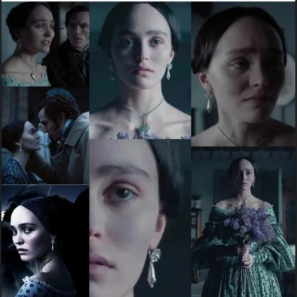 Nosferatu Ellen’s Pendulum Earrings Handmade Replicas Flower Hoops + Crystals - Picture 2 of 14